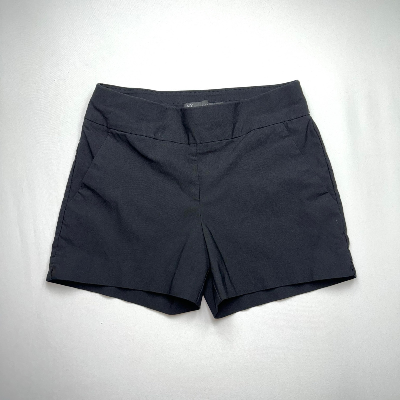 Ny&C New York & Co Black Rayon Pull On Casual Shorts Womens Small S Stretch